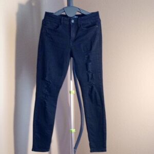 EUC Mudd Girl's Black Distressed Skinny Stretch Jeans Size 7